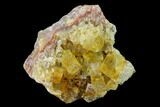 Yellow Cubic Fluorite Crystal Cluster - Morocco #159952-2